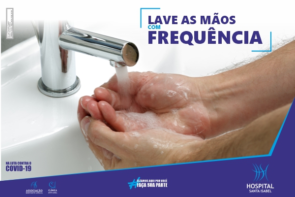 Lave as mãos com frequência